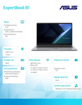 ASUS Notebook B1503CVA-S72592XA i5 1334U 16GB/1TB/W11 edu  - B1503CVA-S72592XA - Zdjęcie 10