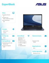 ASUS Notebook ExpertBook B3402FEA-EC0206R i7 1165G7 16/512/Iris/14/W10 PRO gwarancja 36 miesięcy NBD - B3402FEA-EC0206R - Zdjęcie 2