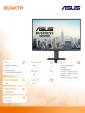 ASUS Monitor 24.1 cala BE248CFN WUXGA IPS 100Hz HDMI RJ45 - BE248CFN - Zdjęcie 3