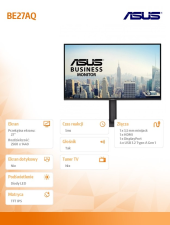 ASUS Monitor 27 cali BE27AQ BU IPS QHD HDMI USB DP - BE27AQ - Zdjęcie 8