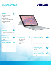 ASUS Notebook Chromebook CL3001DM2A-R70284- MediaTek Kompanio 520/8GB/64GB/10.5 cali WUXGA/ChromeOS/5Y - CL3001DM2A-R70284 - Zdjęcie 8