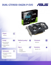 ASUS Karta raficzna DUAL-GTX1650-O4GD6-P-EV 0  - DUAL-GTX1650-O4GD6-P-EVO - Zdjęcie 2