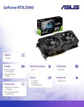 ASUS Karta graficzna GeForce RTX 2060 DUAL OC 6G EVO GDDR6 192BIT DP/HDMI*2/DVI-D - DUAL-RTX2060-O6G-EVO - Zdjęcie 6