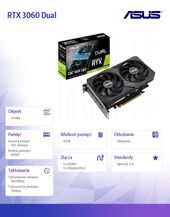 ASUS Karta graficza RTX 3060 DUAL OC V2 12GB GDDR6 192bit 3DP/HDMI  - DUAL-RTX3060-O12G-V2 - Zdjęcie 5