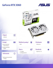 ASUS Karta graficzna GeForce RTX 3060 Dual OC 8GB GDDR6 128bit 3DP biała - DUAL-RTX3060-O8G-WHITE - Zdjęcie 6