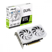 ASUS Karta graficzna GeForce RTX 3060 Dual OC 8GB GDDR6 128bit 3DP biała - DUAL-RTX3060-O8G-WHITE - Zdjęcie 1