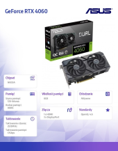 ASUS Karta graficzna GeForce RTX 4060 Dual OC 8GB GDDR6 128bit 3DP/HDMI - DUAL-RTX4060-O8G - Zdjęcie 8