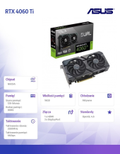 ASUS Karta graficzna RTX 4060 Ti DUAL Advanced 16G GDDR6 128bit - DUAL-RTX4060TI-A16G - Zdjęcie 6