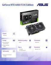 ASUS Karta graficzna RTX 4060 Ti DUAL OC 16G GDDR6 128bit 3DP/HDMI  - DUAL-RTX4060TI-O16G - Zdjęcie 5