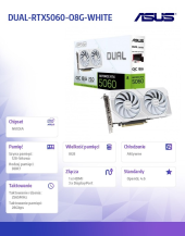 ASUS Karta graficzna GeForce RTX 5060 DUAL OC WHITE 8G GDDR7 128BIT HDMI/3DP - DUAL-RTX5060-O8G-WHITE - Zdjęcie 9