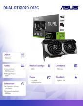 ASUS Karta graficzna GeForce RTX 5070 DUAL 12GB GDDR7 192BIT HDMI/3DP - DUAL-RTX5070-O12G - Zdjęcie 3