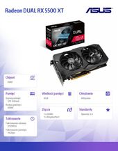 ASUS Karta graficzna Radeon DUAL RX 5500 XT OC 8G EVO GDDR6 128bit HDMI/DP3 - DUAL-RX5500XT-O8G-EVO - Zdjęcie 2