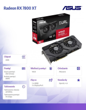ASUS Karta graficzna Dual Radeon RX 7800 XT OC Edition 16GB GDDR6DUAL-RX7800XT-O16G - DUAL-RX7800XT-O16G - Zdjęcie 8