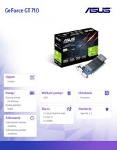 ASUS Karta graficzna GeForce GT 710 2GB GDDR5 64BIT DVI-D/HDMI/D-Sub - GT710-SL-2GD5-BRK - Zdjęcie 4