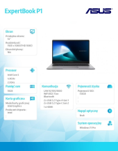 ASUS Notebook ExpertBook B1 P1403CVA-S61695X Core 5 210H 16GB/512GB/W11 Pro - P1403CVA-S61695X - Zdjęcie 8