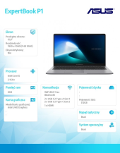 ASUS Notebook ExpertBook P1 P1503CVA-S70908 i5-13420H 8GB/512GB/noOS  - P1503CVA-S70908 - Zdjęcie 10