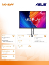 ASUS Monitor 24.1 cala PA248QFV PRO IPS WUXGA HDMI DP 100Hz - PA248QFV - Zdjęcie 6