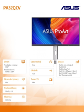 ASUS Monitor 31.5 cala PA32QCV 6K IPS HDMI DP USB-C THb4 - PA32QCV - Zdjęcie 8