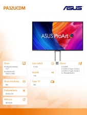 ASUS Monitor 31.5 cala PA32UCDM OLED 4K UHD QD-OLED 240Hz - PA32UCDM - Zdjęcie 4