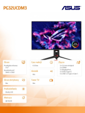 ASUS Monitor 31.5 cala PG32UCDM3 ROG QD-OLED 4K 240HZ HDMI - PG32UCDM3 - Zdjęcie 7