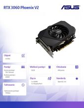 ASUS Karta graficzna RTX 3060 Phoenix V2 12GB GDDR6 192bit 3DP/HDMI  - PH-RTX3060-12G-V2 - Zdjęcie 4