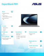 ASUS Notebook ExpertBook PM1 PM1503CDA-S70268X - Ryzen 5 150/16GB/512GB/15,6" FHD/Win 11 PRO/3YRS - PM1503CDA-S70268X - Zdjęcie 10