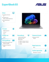 ASUS Laptop ExpertBook P3 PM3406CKA-LY0291W Ryzen 5 AI 330/16GB/512GB/14"WUXGA/Win 11 PRO/3YRS - PM3406CKA-LY0291W - Zdjęcie 6