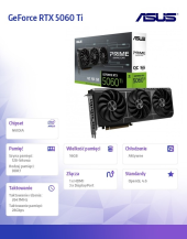 ASUS Karta graficzna GeForce RTX 5060 Ti Prime OC 16GB GDDR7 128BIT 3DP/HDMI - PRIME-RTX5060TI-O16G - Zdjęcie 4