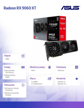 ASUS Karta graficzna Radeon RX 9060 XT Prime OC 16GB GDDR6 - PRIME-RX9060XT-O16G - Zdjęcie 4