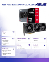 ASUS Karta graficzna RX 9070 PRIME EVO OC 16 GB GDDR6 256bit DP/HDMI - PRIME-RX9070-O16G-EVO - Zdjęcie 5