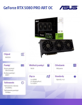 ASUS Karta graficzna GeForce RTX 5080 PRO ART OC 16GB GDDR7 256bit DP/HD - PROART-RTX5080-O16G - Zdjęcie 11