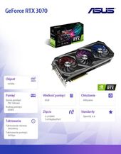 ASUS Karta graficzna RTX 3070 ROG STRIX OC GAMING 8GB GDDR6 256bit 3DP/2HDMI  - ROG-STRIX-RTX3070-O8G-GAMING - Zdjęcie 6
