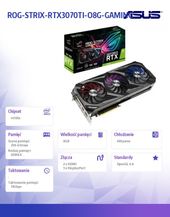 ASUS Karta graficzna GeForce RTX 3070Ti ROG STRIX OC 8GB GDDR6X 256bit 3DP/2HDMI  - ROG-STRIX-RTX3070TI-O8G-GAMING - Zdjęcie 2