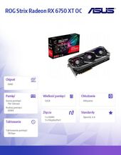 ASUS Karta graficzna ROG STRIX Radeon RX 6750 XT  OC 12GB GDDR6 192bit 3DP/HDMI  - ROG-STRIX-RX6750XT-O12G-GAMING - Zdjęcie 4