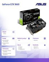 ASUS Karta graficzna GeForce GTX 1660 6G GAMING 192BIT 6GB GDDR5 HDMI/DP/DVI-D - TUF-GTX1660-6G-GAMING - Zdjęcie 2
