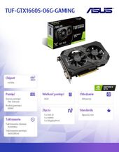 ASUS Karta graficzna TUF GTX 1660 SUPER OC 6GB GDDR6 192BIT DVI/HDMI - TUF-GTX1660S-O6G-GAMING - Zdjęcie 2