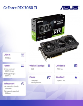 ASUS Karta graficzna RTX 3060 Ti TUF Gaming 8GB GDDR6X 256bit 3DP  - TUF-RTX3060TI-8GD6X-GAMING - Zdjęcie 7
