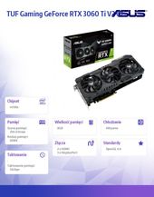 ASUS Karta graficzna GeForce RTX 3060 Ti TUF Gaming OC V2 8GB LHR GDDR6 256bit 3DP/2HDMI  - TUF-RTX3060TI-O8G-V2-GAMING - Zdjęcie 4