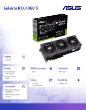 ASUS Karta graficzna GeForce RTX 4060 Ti TUF Gaming OC 8GB GDDR6X 128bit - TUF-RTX4060TI-O8G-GAMING - Zdjęcie 7