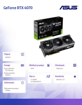 ASUS Karta graficzna GeForce RTX 4070 TUF GAMING 12GB GDDRX6 192bit 3DP - TUF-RTX4070-O12G-GAMING - Zdjęcie 7