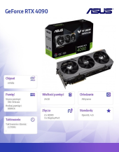 ASUS Karta graficzna GeForce RTX 4090 TUF GAMING 24G OC GDDR6X 384bit 3DP/2HDMI  - TUF-RTX4090-O24G-GAMING - Zdjęcie 9