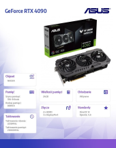 ASUS Karta graficzna GeForce RTX 4090 TUF OG Gaming 24G OC GDDR6X 384bit 3DP - TUF-RTX4090-O24G-OG-GAMING - Zdjęcie 5