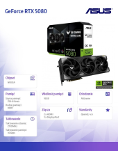 ASUS Karta graficzna GeForce RTX 5080 TUF GAMING OC 16GB GDDR7 256bit DP/HDMI - TUF-RTX5080-O16G-GAMING - Zdjęcie 5