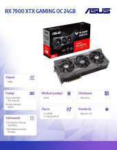 ASUS Karta graficzna Radeon RX 7900 XTX GAMING OC 24GB GDDR6 384bit 3DP - TUF-RX7900XTX-O24G-GAMING - Zdjęcie 7