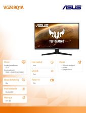 ASUS Monitor 24 cale VG249Q1A IPS 144Hz DP HDMI  - VG249Q1A - Zdjęcie 5