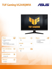 ASUS Monitor 23,8 cala VG249QM1A - VG249QM1A - Zdjęcie 2