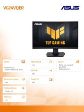 ASUS Monitor 24 cale VG24VQER 2xHDMI DisplayPort czarny 1ms - VG24VQER - Zdjęcie 2