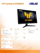 ASUS Monitor 25 cali TUF Gaming VG259QM5A IPS 240Hz 2HDMI DP 0,3MS  - VG259QM5A - Zdjęcie 5