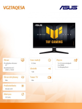 ASUS Monitor 27 cali VG27AQE5A IPS QHD HDMI USB DP 165Hz - VG27AQE5A - Zdjęcie 6
