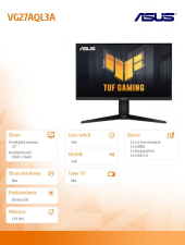 ASUS Monitor 27 cali VG27AQL3A  - VG27AQL3A - Zdjęcie 5